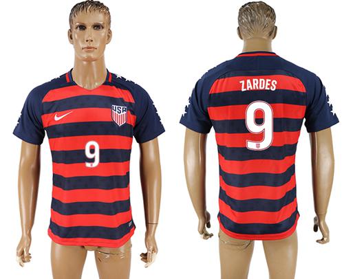 USA #9 Zardes Away Soccer Country Jersey