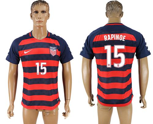 USA #15 Rapinoe Away Soccer Country Jersey