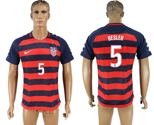 USA #5 Besler Away Soccer Country Jersey