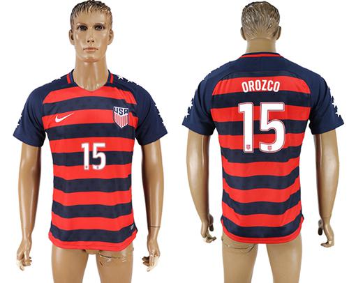 USA #15 Orozco Away Soccer Country Jersey