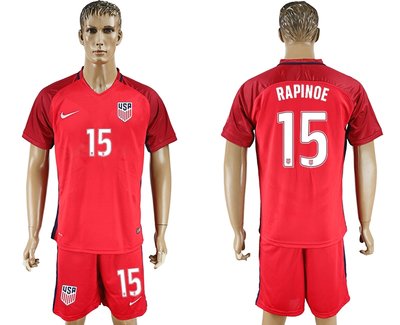 USA #15 Beckerman Red Home Soccer Country Jersey