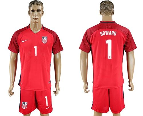 USA #1 Howard Away Soccer Country Jersey