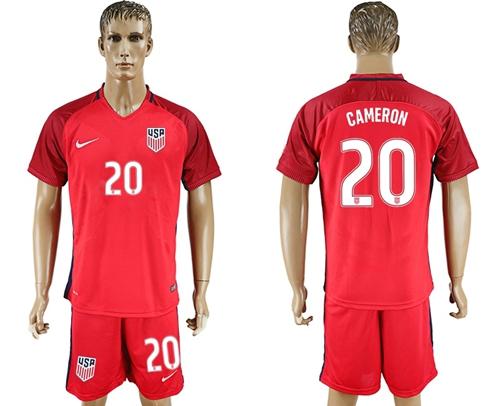 USA #20 Cameron Away Soccer Country Jersey