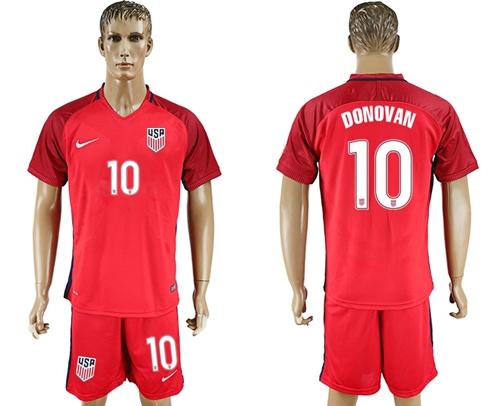 USA #10 Donovan Away Soccer Country Jersey