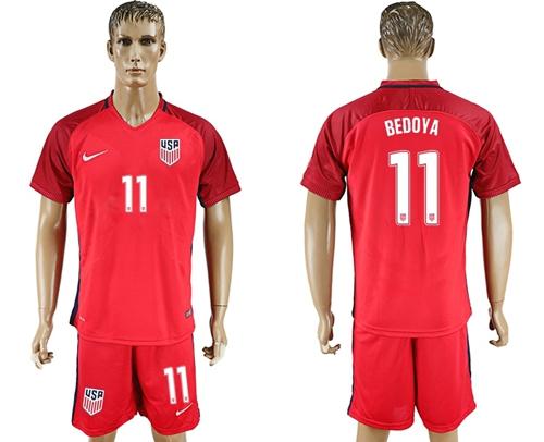 USA #11 Bedoya Away Soccer Country Jersey