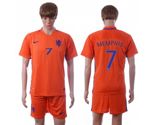 Holland #7 Memphis Home Soccer Country Jersey