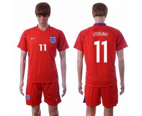 England #11 Sterling Away Soccer Country Jersey