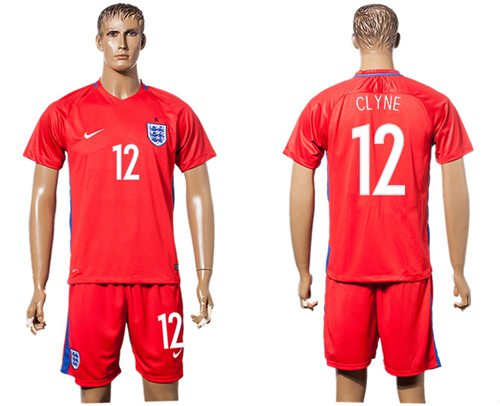 England #12 Clyne Away Soccer Country Jersey