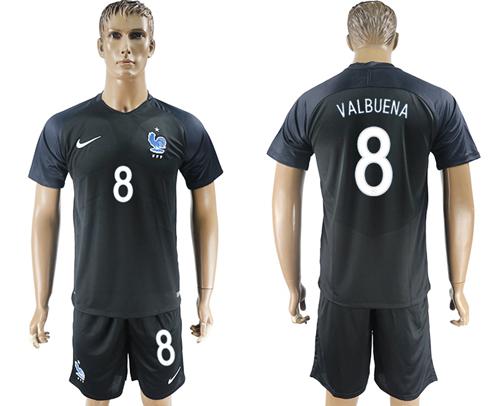 France #8 Valbuena Away Soccer Country Jersey