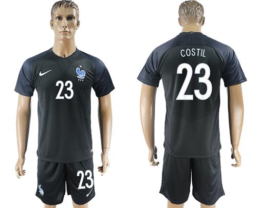 France #23 Costil Away Soccer Country Jersey