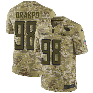 Nike Titans #98 Brian Orakpo Camo Men's Stitched NFL Limited 2018 Salute To Service Jersey