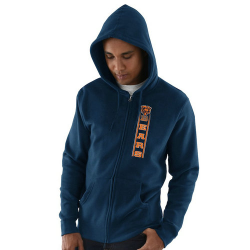 Chicago Bears Hook and Ladder Full-Zip Hoodie - Navy