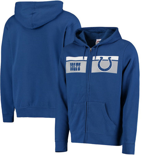 Indianapolis Colts Majestic Touchback Full-Zip Hoodie - Royal