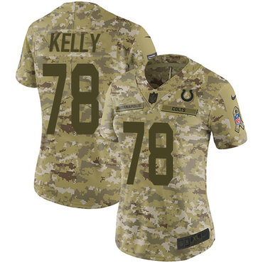 Nike Colts #78 Ryan Kelly Camo Women's Stitched NFL Limited 2018 Salute to Service Jersey