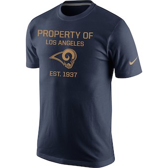 Men's Los Angeles Rams Nike Navy Property Of Performance T-Shirt