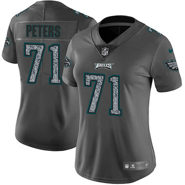 Women's Nike Philadelphia Eagles #71 Jason Peters Gray Static NFL Vapor Untouchable Game Jersey