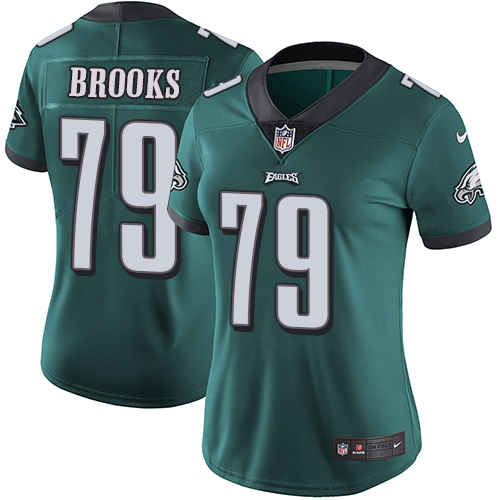 Women's Nike Philadelphia Eagles #79 Brandon Brooks Midnight Green Team Color Stitched NFL Vapor Untouchable Limited Jersey