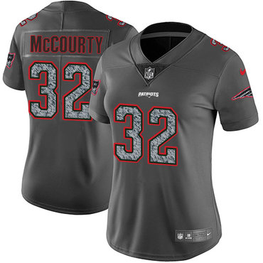 Women's Nike New England Patriots #32 Devin McCourty Gray Static NFL Vapor Untouchable Game Jersey