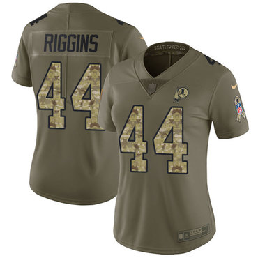 Women's Nike Washington Redskins #44 John Riggins Olive Camo Stitched NFL Limited 2017 Salute to Service Jersey