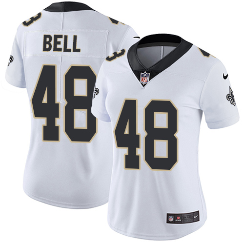 Women's Nike New Orleans Saints #48 Vonn Bell White Stitched NFL Vapor Untouchable Limited Jersey