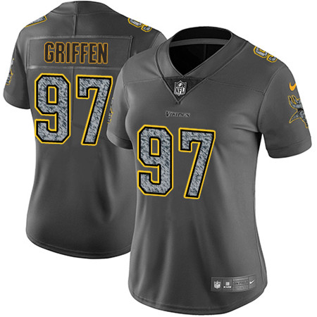 Women's Nike Minnesota Vikings #97 Everson Griffen Gray Static NFL Vapor Untouchable Game Jersey