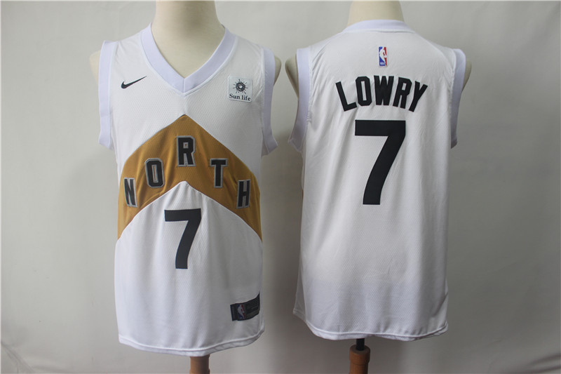 Men's Toronto Raptors #7 Kyle Lowry White 2018-19 City Edition Nike Swingman Jersey