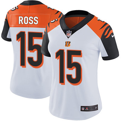 Women's Nike Cincinnati Bengals #15 John Ross White Stitched NFL Vapor Untouchable Limited Jersey