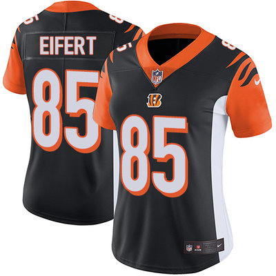 Women's Nike Cincinnati Bengals #85 Tyler Eifert Black Team Color Stitched NFL Vapor Untouchable Limited Jersey