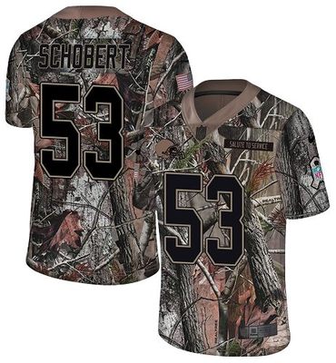 Nike Browns #53 Joe Schobert Camo Men's Stitched NFL Limited Rush Realtree Jersey