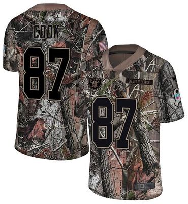 Nike Raiders #87 Jared Cook Camo Men's Stitched NFL Limited Rush Realtree Jersey