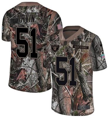 Nike Raiders #51 Bruce Irvin Camo Men's Stitched NFL Limited Rush Realtree Jersey