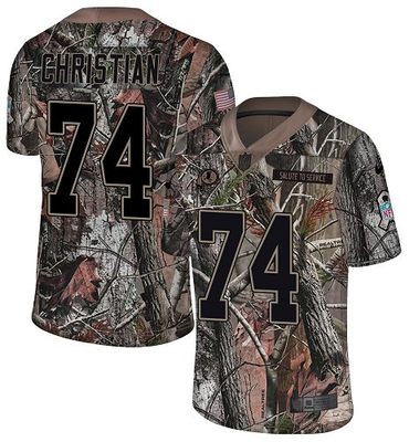 Nike Redskins #74 Geron Christian Camo Men's Stitched NFL Limited Rush Realtree Jersey