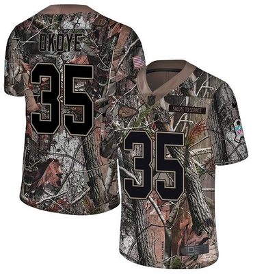 Nike Chiefs #35 Christian Okoye Camo Men's Stitched NFL Limited Rush Realtree Jersey