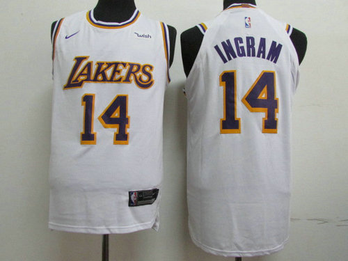 Lakers 14 Brandon Ingram White 2018-19 Nike Authentic Jersey