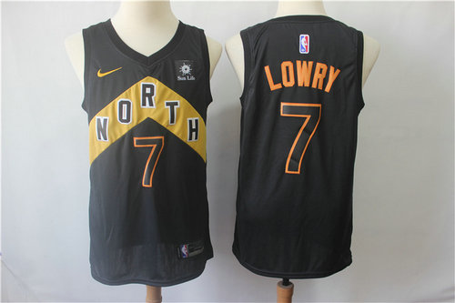 Raptors 7 Kyle Lowry Black City Edition Nike Swingman Jersey