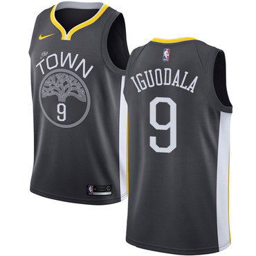 Men's Golden State Warriors #9 Authentic Andre Iguodala Black Statement Edition Nike NBA Jersey