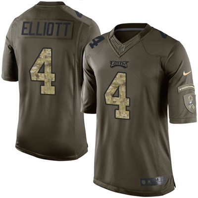 Youth Nike Philadelphia Eagles #4 Jake Elliott Green Stitched NFL Limited 2015 Salute to Service Jersey