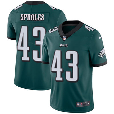 Youth Nike Philadelphia Eagles #43 Darren Sproles Midnight Green Team Color Stitched NFL Vapor Untouchable Limited Jersey