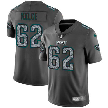 Youth Nike Philadelphia Eagles #62 Jason Kelce Gray Static Stitched NFL Vapor Untouchable Limited Jersey