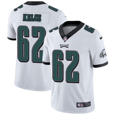 Youth Nike Philadelphia Eagles #62 Jason Kelce White Stitched NFL Vapor Untouchable Limited Jersey