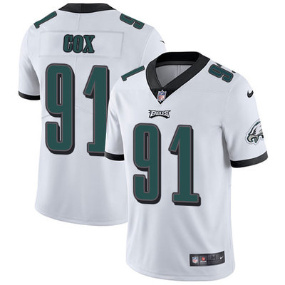 Youth Nike Philadelphia Eagles #91 Fletcher Cox White Stitched NFL Vapor Untouchable Limited Jersey