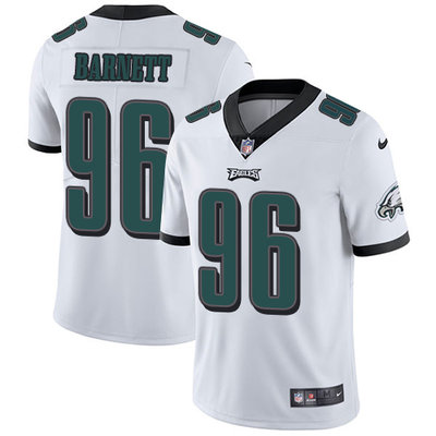 Youth Nike Philadelphia Eagles #96 Derek Barnett White Stitched NFL Vapor Untouchable Limited Jersey