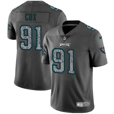 Youth Nike Philadelphia Eagles #91 Fletcher Cox Gray Static Stitched NFL Vapor Untouchable Limited Jersey