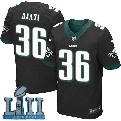 Nike Philadelphia Eagles #36 Jay Ajayi Black 2018 Super Bowl LII Elite Jersey