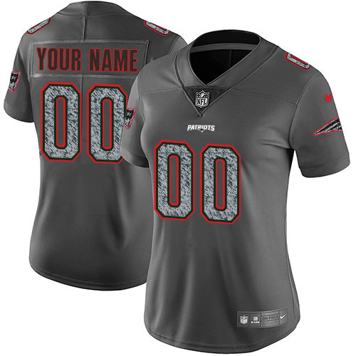 Women's Nike New England Patriots Customized Gray Static Vapor Untouchable Jersey