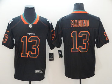 Nike Miami Dolphins #13 Dan Marino Black Shadow Legend Limited Jersey