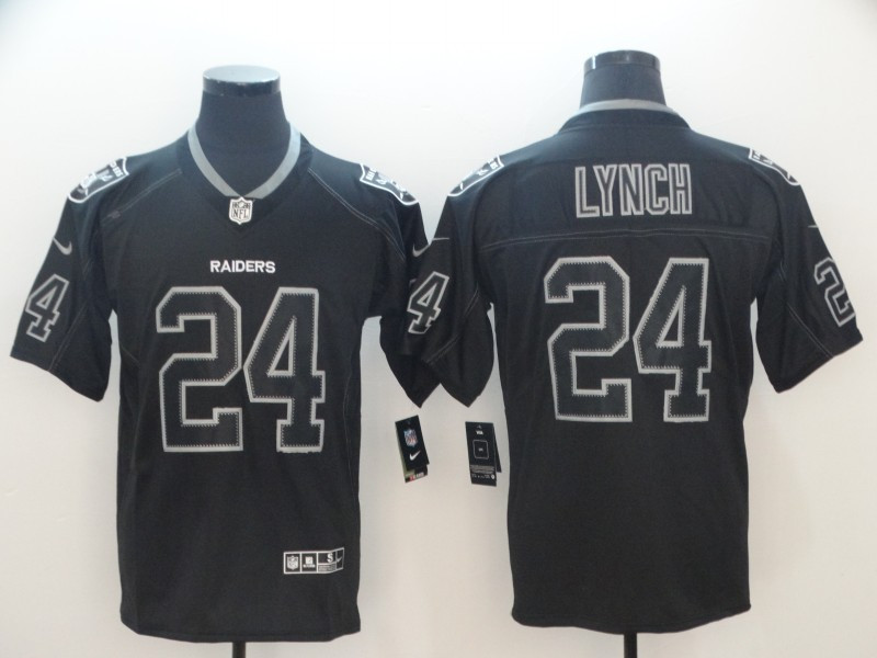 Nike Oakland Raiders #24 Marshawn Lynch Black Shadow Legend Limited Jersey