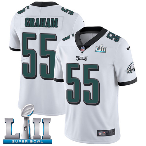 Men's Nike Eagles #55 Brandon Graham White Super Bowl LII Stitched NFL Vapor Untouchable Limited Jersey