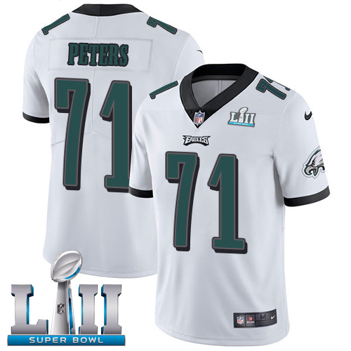 Men's Nike Eagles #71 Jason Peters White Super Bowl LII Stitched NFL Vapor Untouchable Limited Jersey