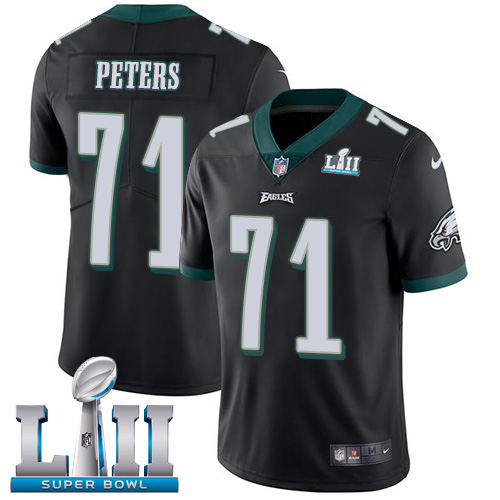 Men's Nike Eagles #71 Jason Peters Black Alternate Super Bowl LII Stitched NFL Vapor Untouchable Limited Jersey